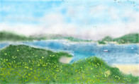 島に連なる青い空