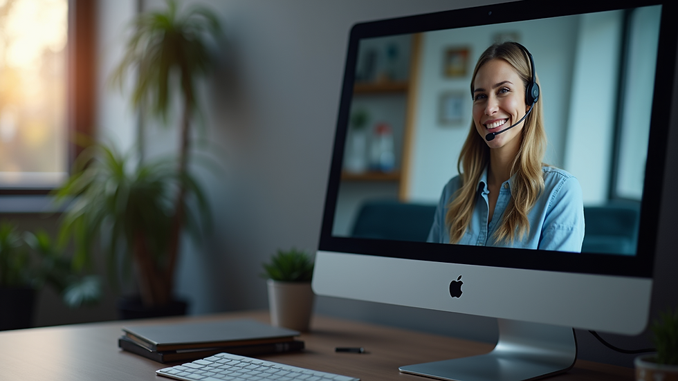 Close-up view of a computer screen displaying a remote support session