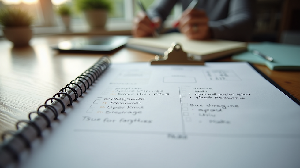 High angle view of a to-do list with prioritized tasks