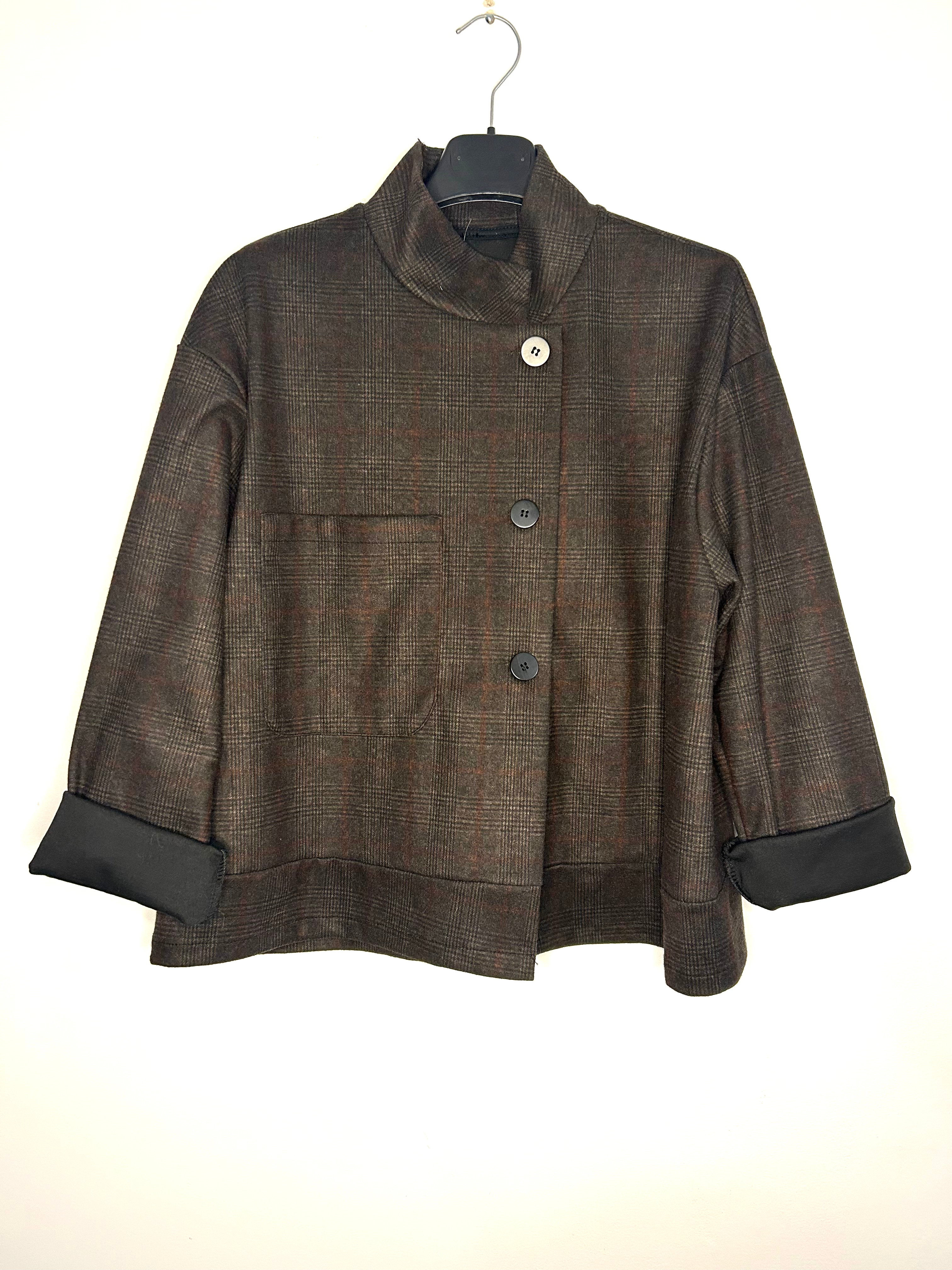 Chaqueta recta cuadros