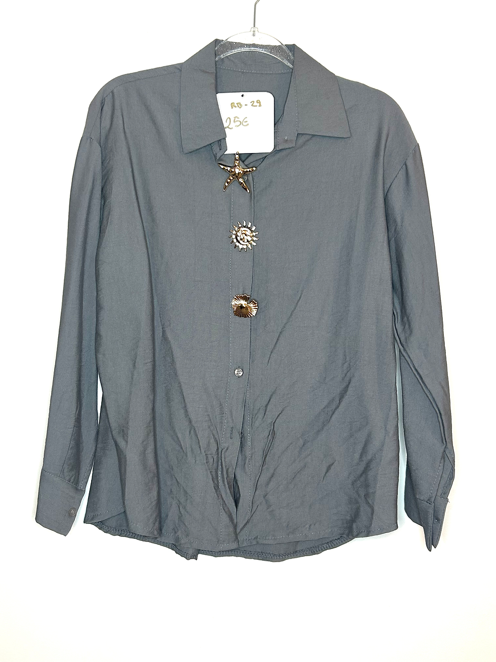 Miniatura: Camisa abalorios botones
