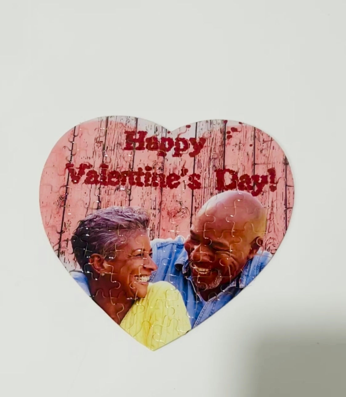 Custom Heart Shaped Photo Puzzle – Personalized Valentine’s Day Gift for Him or 