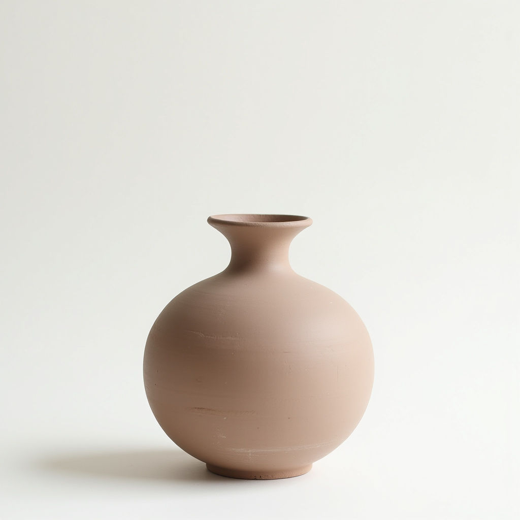 Hand-Thrown Clay Vase