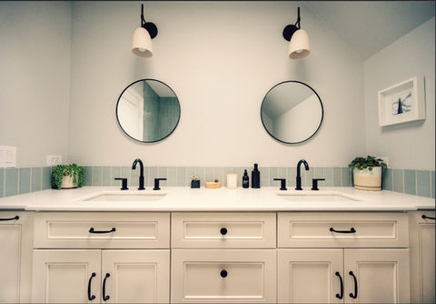 High-end bathroom design and build in Lake Oswego by FXD Construction