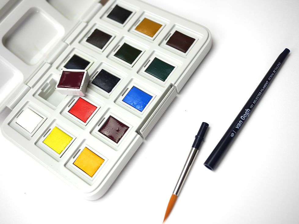 Thumbnail: Van Gogh : Watercolour Paint Pocket Box Set of 15 half pan colours