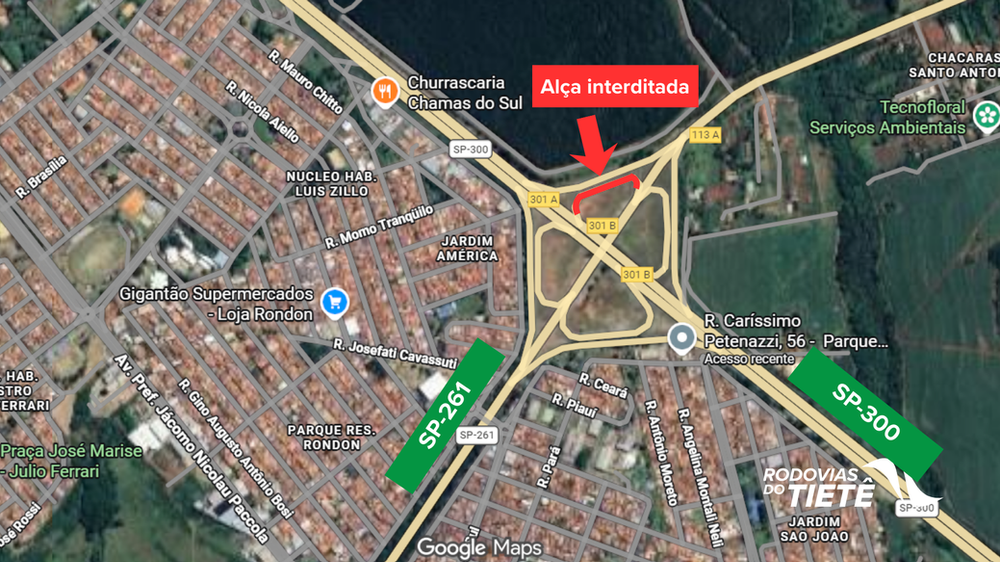 Rodovias do Tietê faz novo bloqueio de alça no km 301 da SP-300 nesta quinta-feira (19)