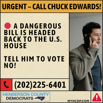 URGENT: A Dangerous Bill Is Headed Back to the House — Call Rep. Chuck Edwards Now