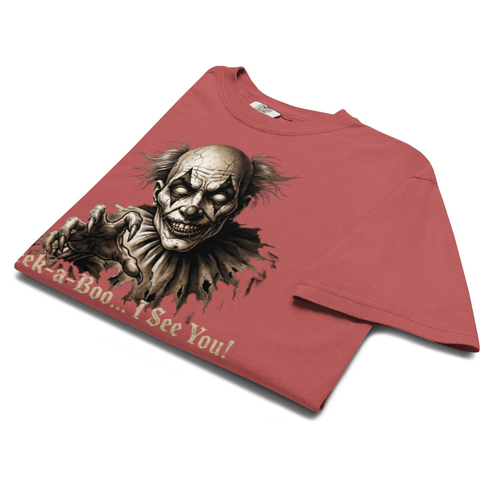 Thumbnail: Peek-a-Boo I See You, Shirt Scary Clown, Spooky Halloween Gift