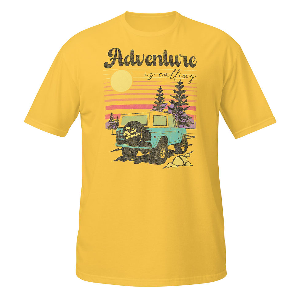 Thumbnail: Vintage Adventure is calling T-shirts - Unisex garment-dyed Gildan printed