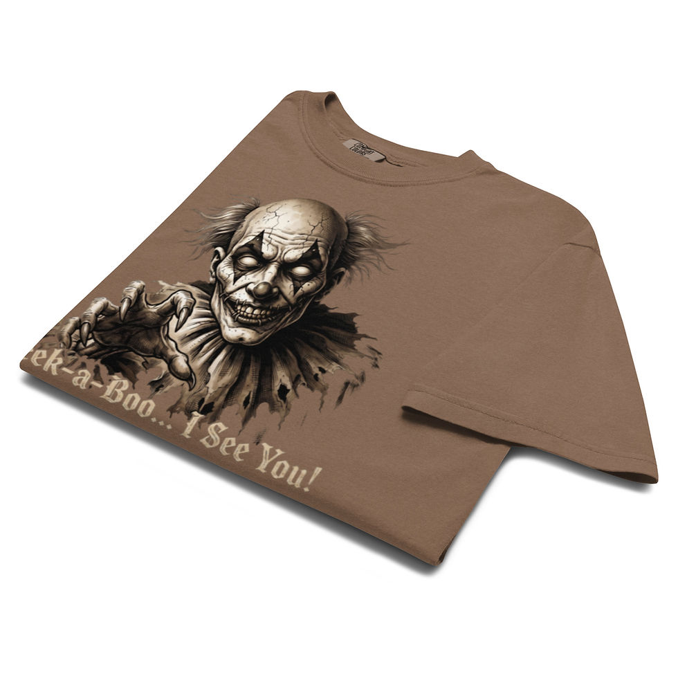 Thumbnail: Peek-a-Boo I See You, Shirt Scary Clown, Spooky Halloween Gift