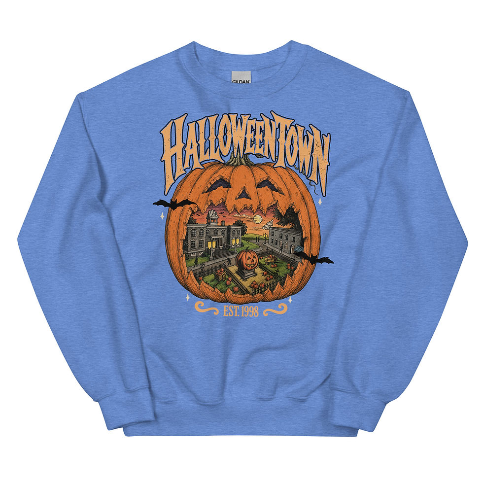 Thumbnail: Vintage Halloween Town Pumpkin Village Sweatshirt, Retro Spooky Season Crewneck