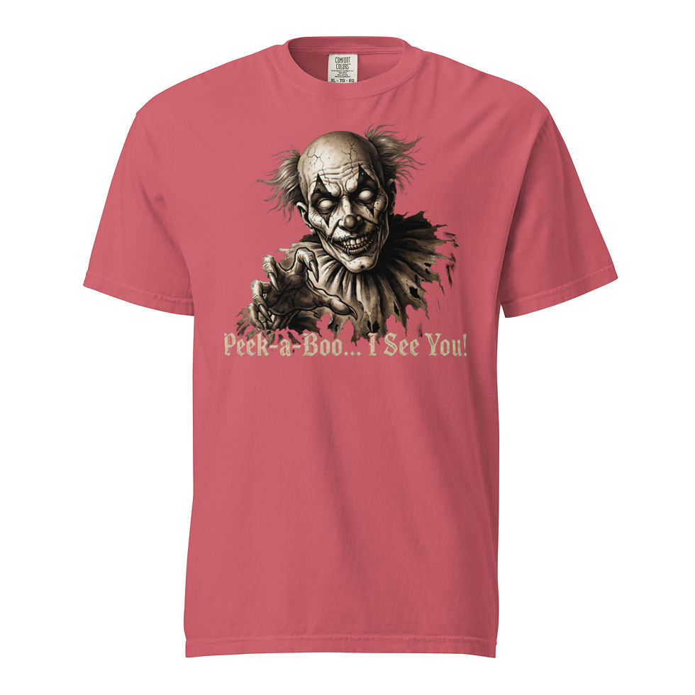 Thumbnail: Peek-a-Boo I See You, Shirt Scary Clown, Spooky Halloween Gift