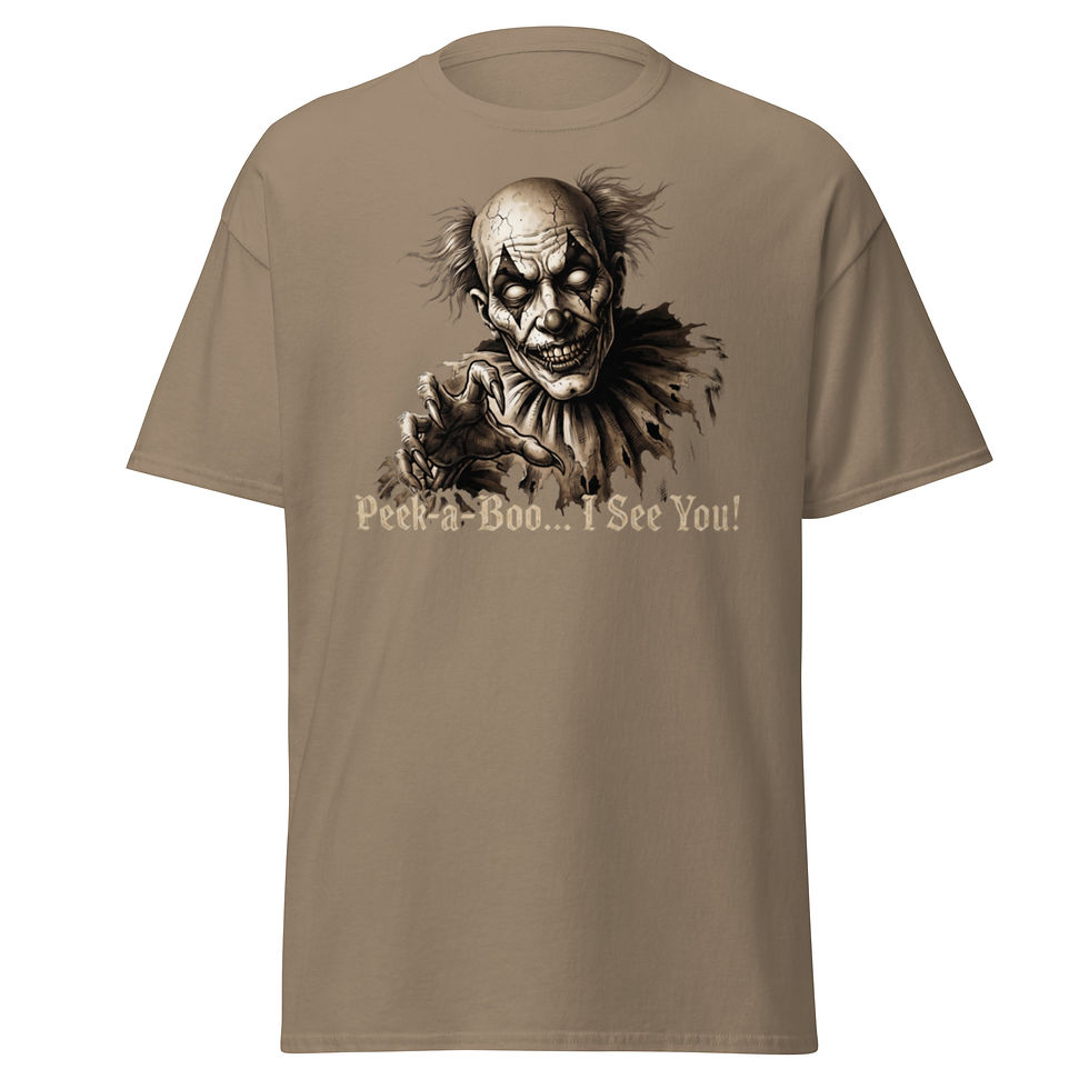 Thumbnail: Peek-a-Boo I See You Shirt, Scary Clown Halloween Shirt, Spooky Halloween Tee