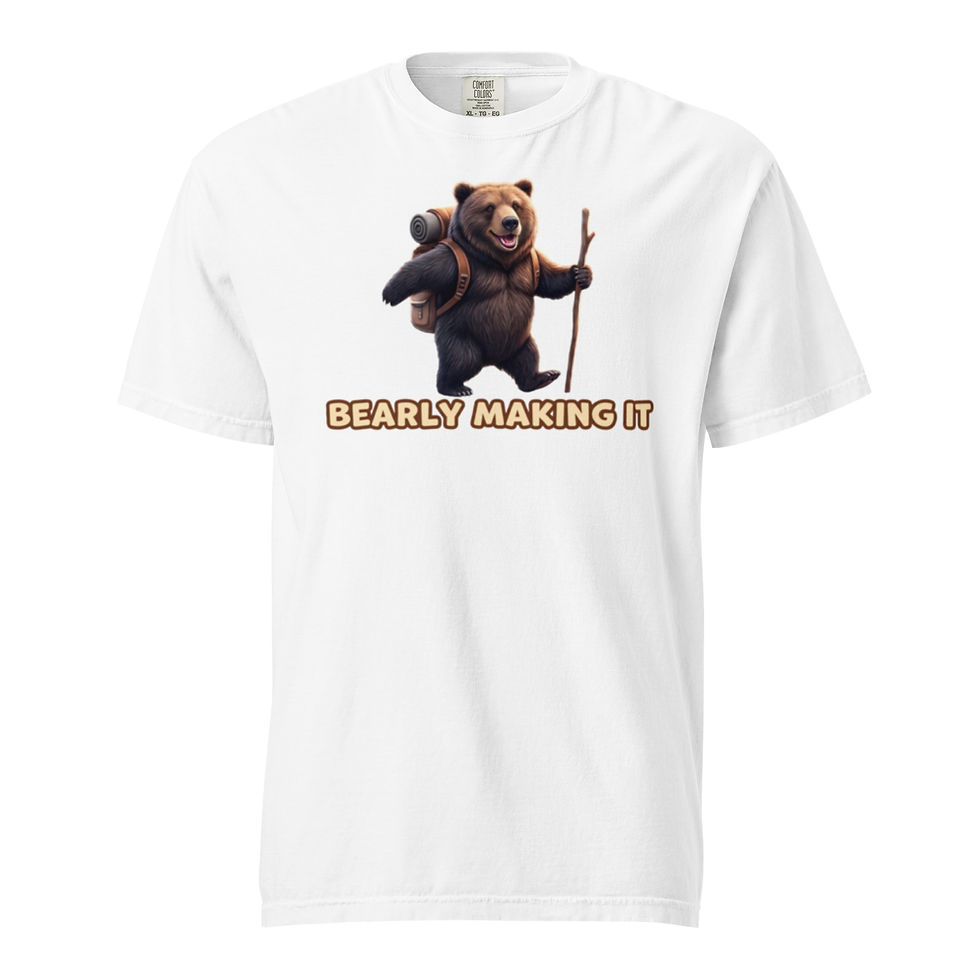 Thumbnail: "Bearly Making It" hiking gift, Comfort Colors Unisex