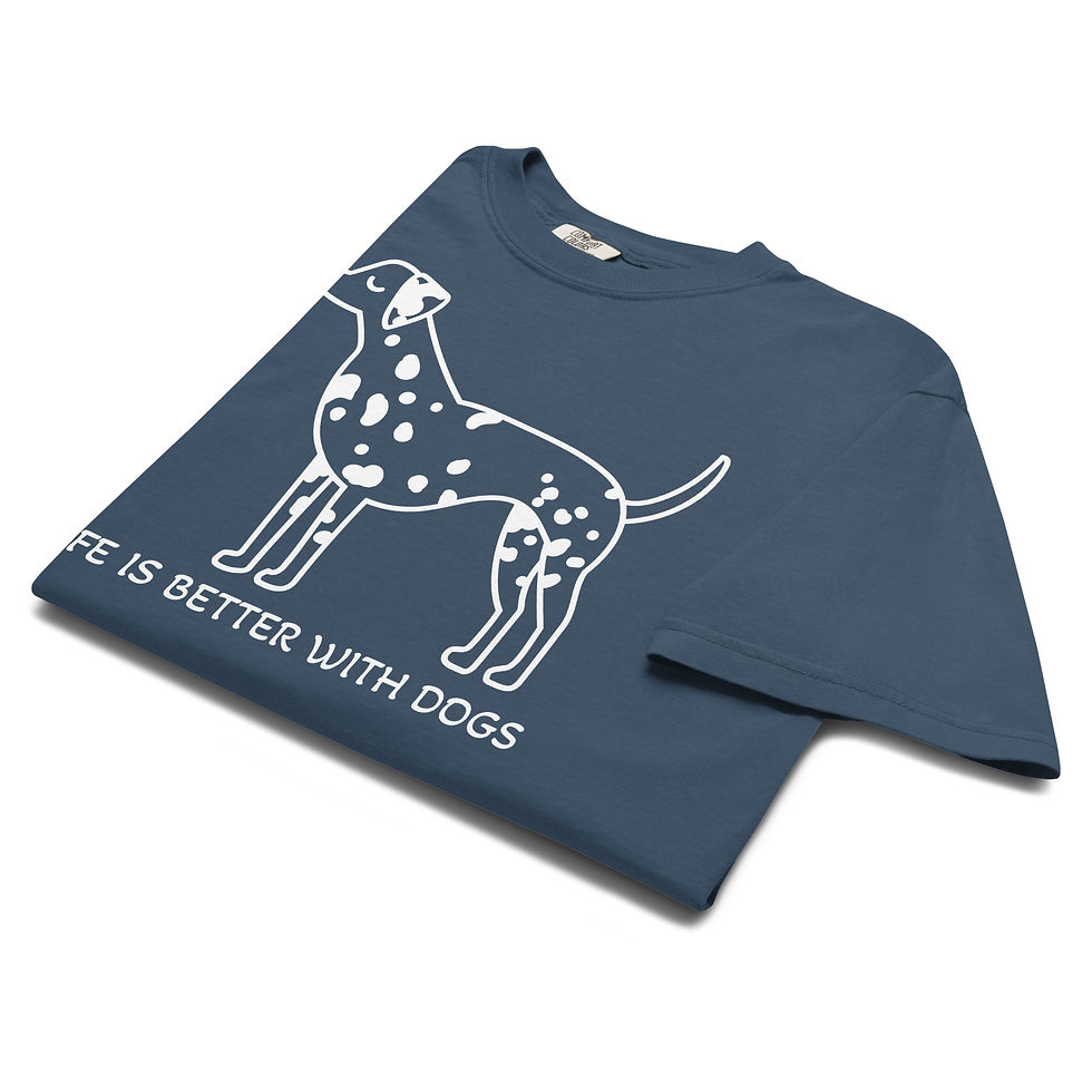 Thumbnail: LIFE IS BETTER WITH DOGS shirt, Motivational tee Comfort Colors
