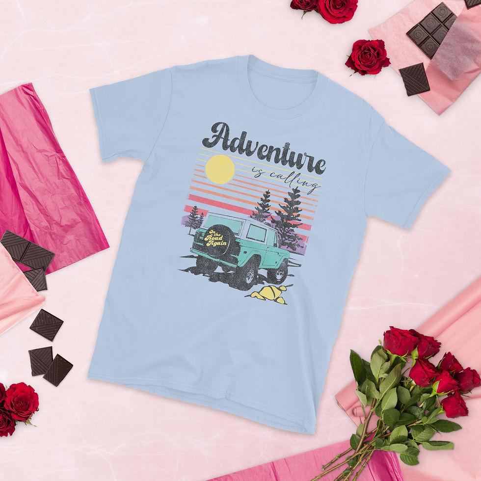 Thumbnail: Vintage Adventure is calling T-shirts - Unisex garment-dyed Gildan printed