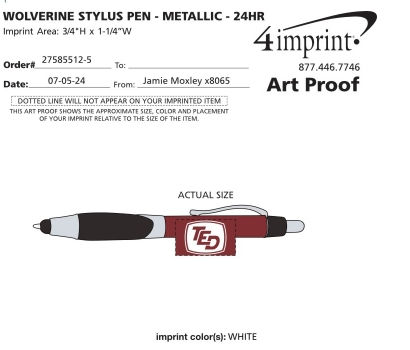 Thumbnail: TED Wolverine Stylus Pen - Metallic