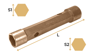 Non Sparking Double End Tubular Box Spanner