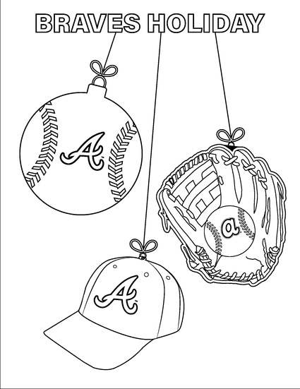 Illustration, Christmas, Atl Braves