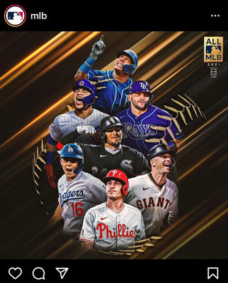Graphic highlighting MLB players nominated for seasonal awards, designed to celebrate their achievements and maintain league branding.