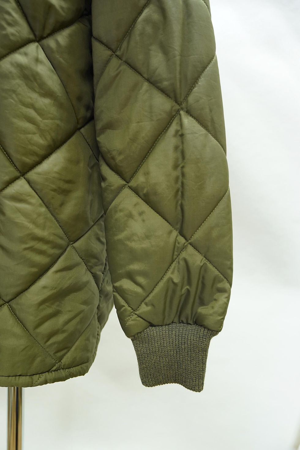 섬네일: 1970s 1980s Unisex Quilted Padded Military Army Diamond Quilt Puffer Workwear J