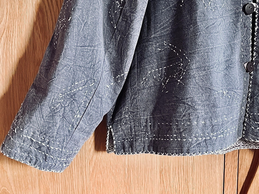 Miniatura: vintage 1980s 1990s unisex embroidered cotton ethnic folk nomadic hippie boho duster jacket