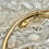 Thumbnail: Antique 1910s 1920s Rolled Gold Snake Bangle: Garnet Eyes, Victorian Revival