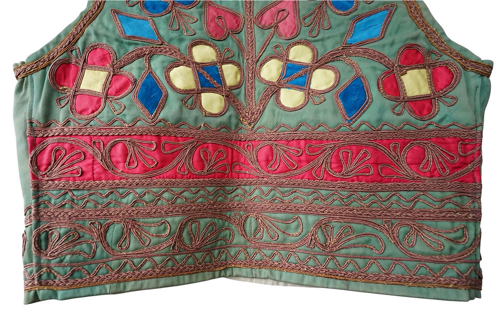 Thumbnail: 1950s 1960s Unisex Ottoman Embroidered Hippie Boho Jimi Hendrix Theatrical Wais