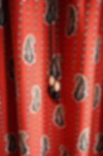 ภาพขนาดย่อ: 1970s Sherman of London Paisley Print Boho Rock Star Prairie Maxi Dress