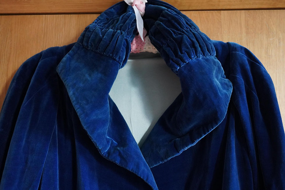 Thumbnail: 1920s Blue Velvet  Art Deco Glamorous Hollywood Jazz Age Jacket