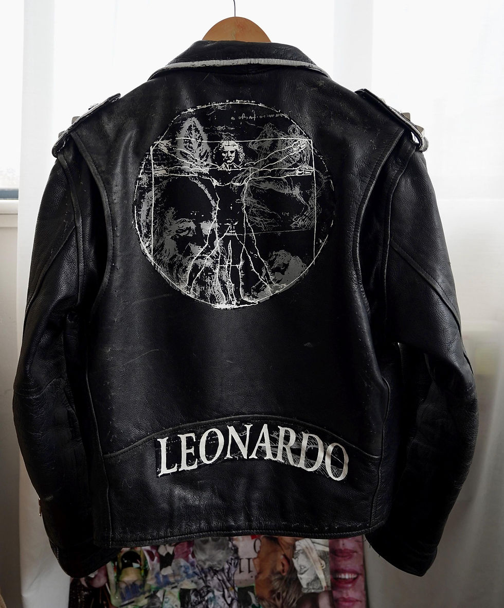 Miniature : OOAK Customised Distressed 1960s Goth Rock Punk Motorcycle Jacket