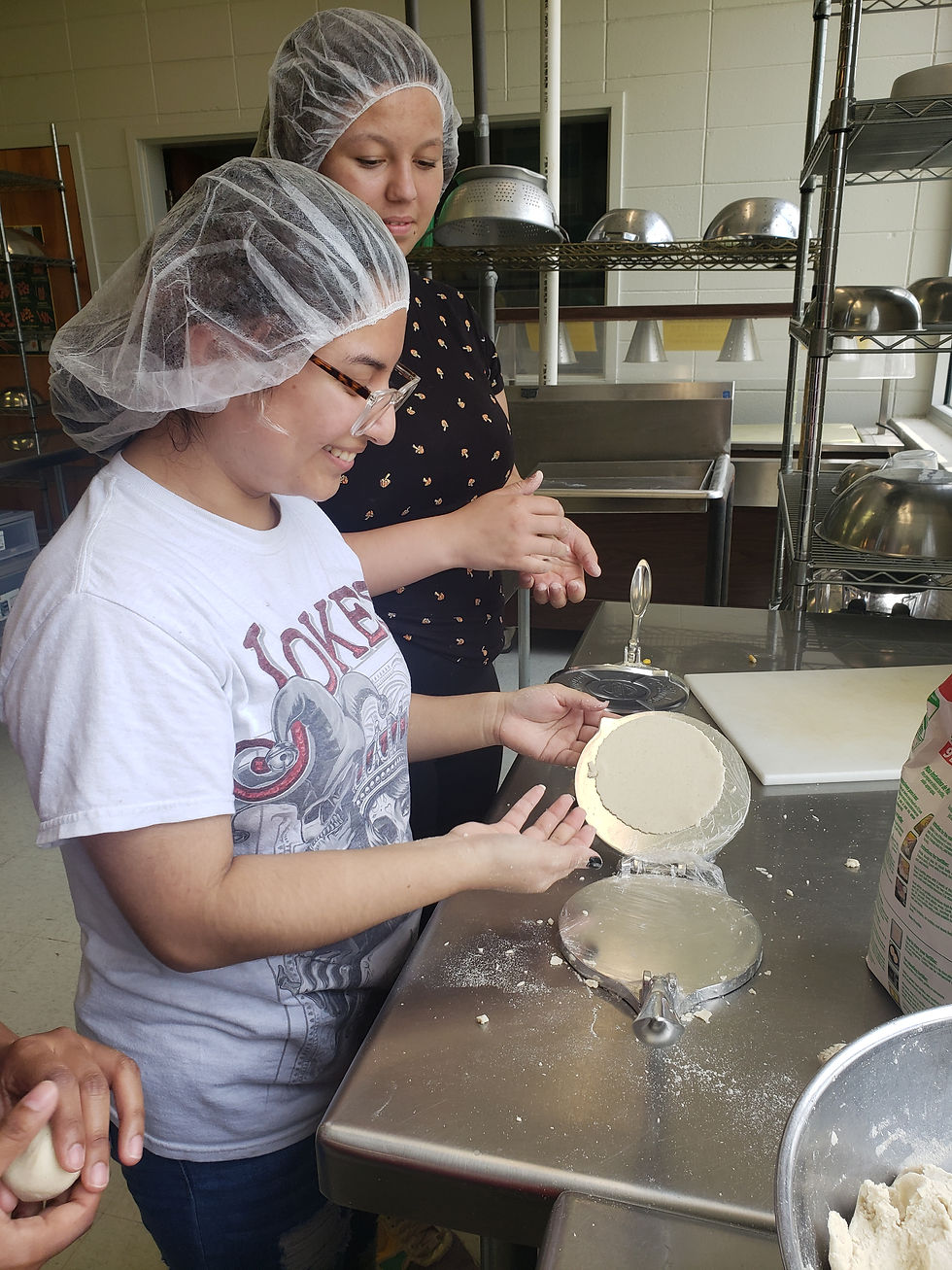 making tortillas