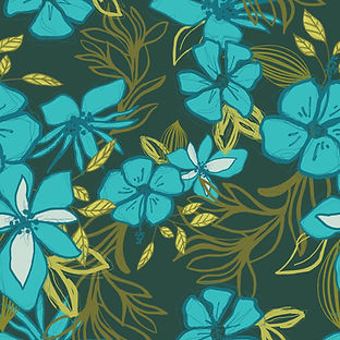 Digital illustration of tropical repeat pattern