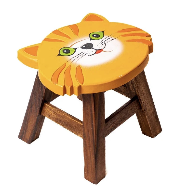 Kinderkruk Kat Poes Oranje 25x25x25 cm