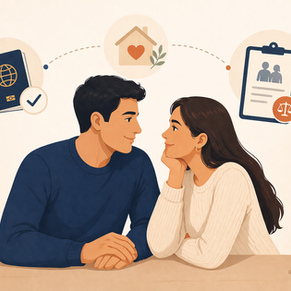 Pareja revisando el camino legal para viajar y vivir en México cuando la nacionalidad requiere visa