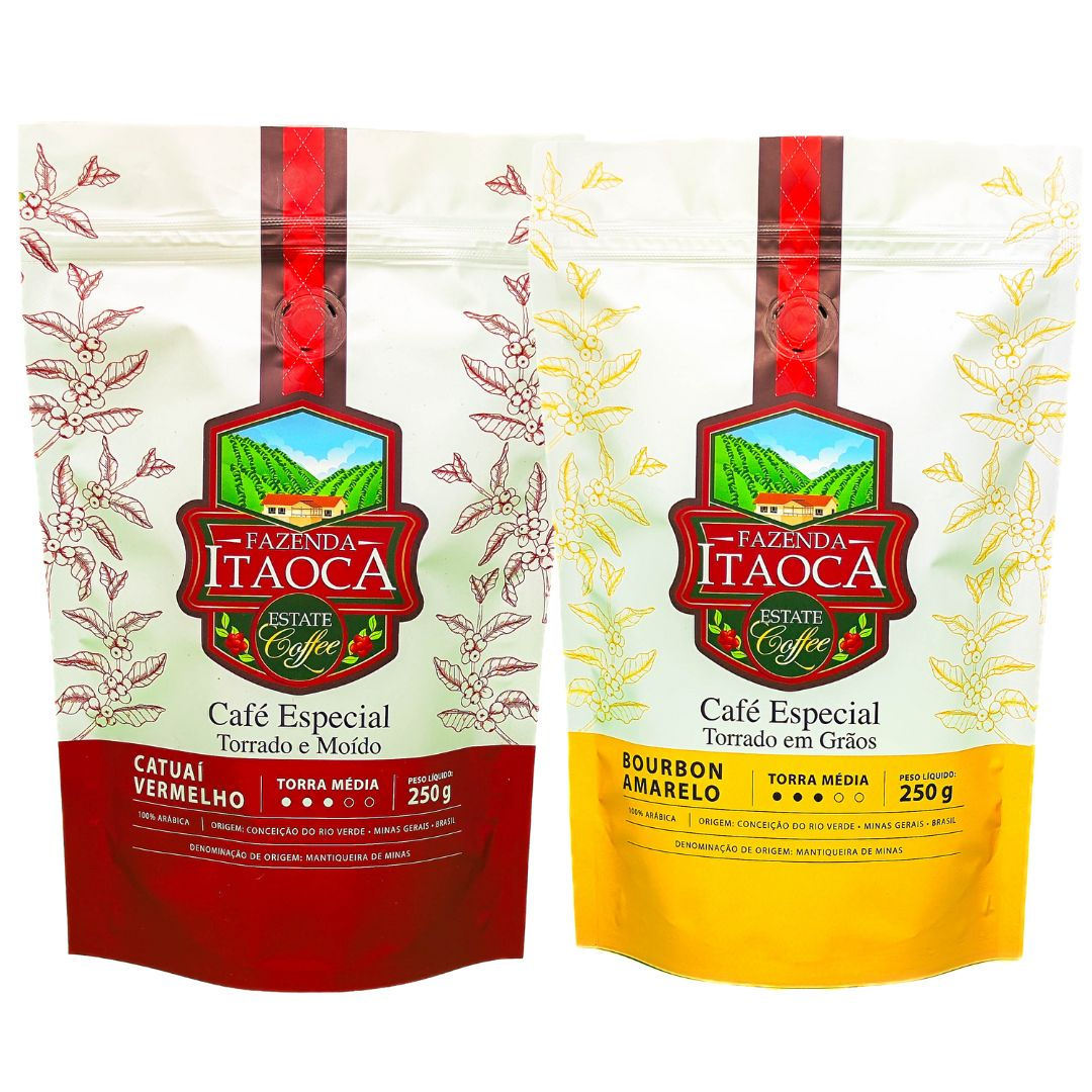 Combo Catuaí Vermelho Torra Média Bourbon Amarelo 250g Fazenda Itaoca