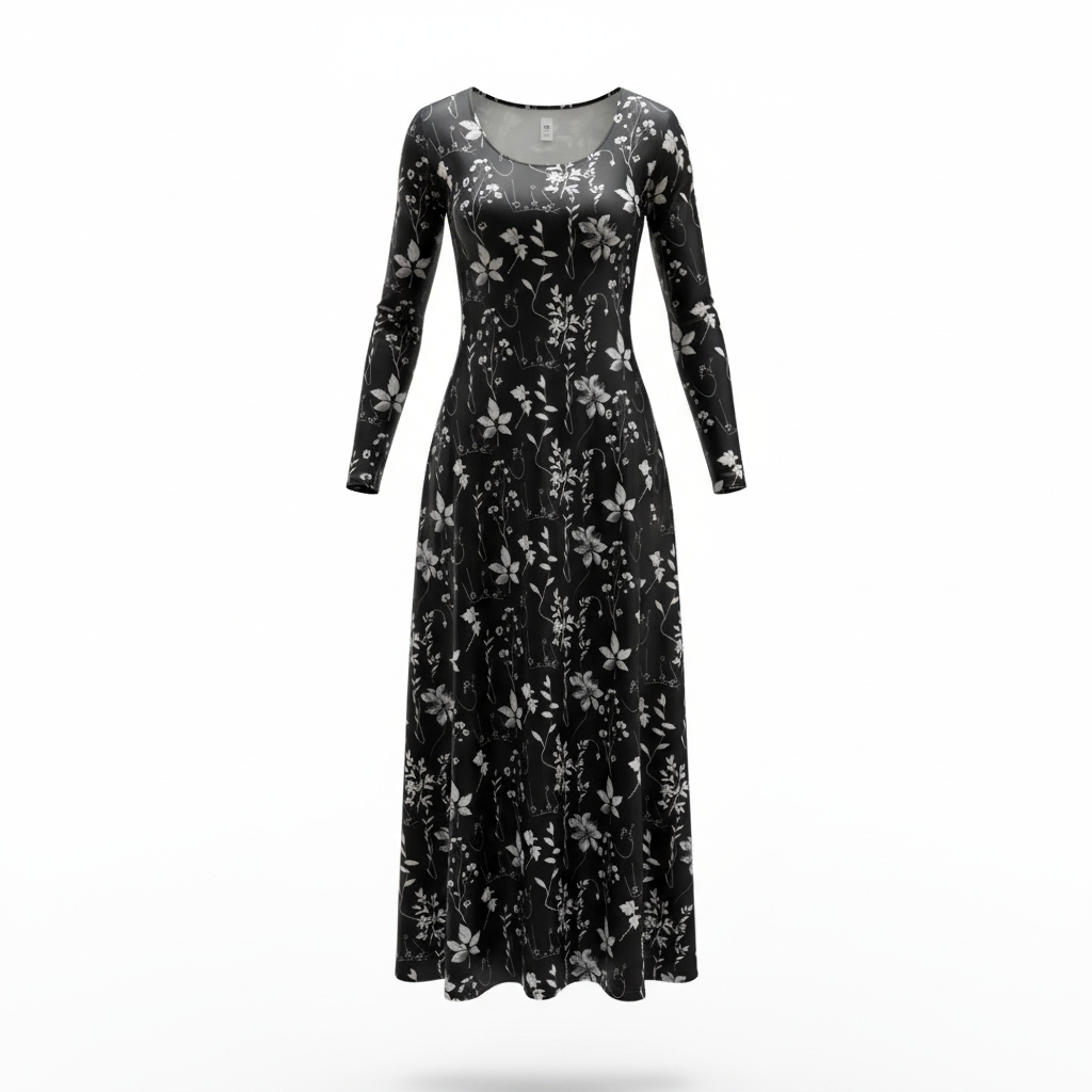 Plus size floral print dress