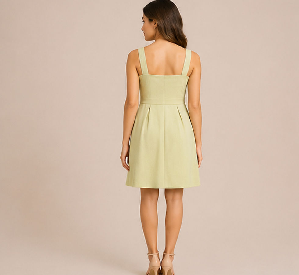 Thumbnail: Sage Square Neck Skater Mini Dress