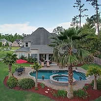 Landscaped yard