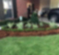 Landscaped yard
