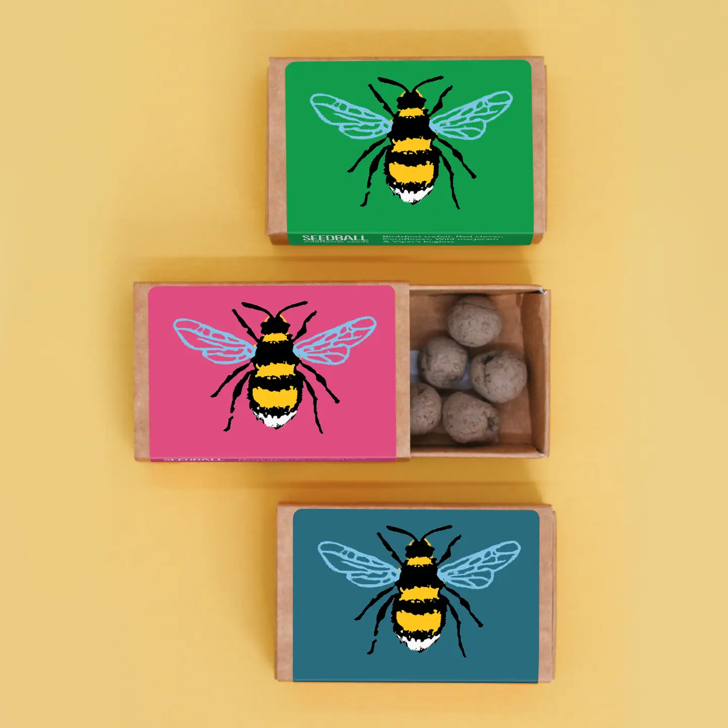Bee Seedball Wildflower Boxes
