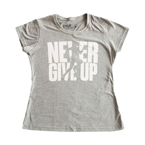 Camiseta Iron Runner Street Wear Never Give Up - Feminina