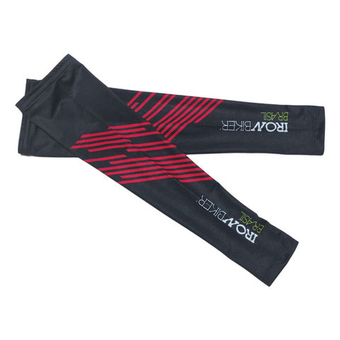 Manguito Iron Biker Preto e Vermelho Listrado