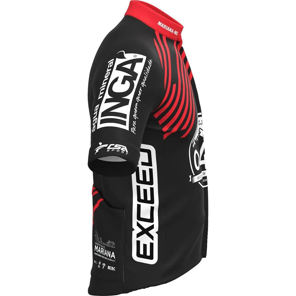Miniatura: Jersey Iron Biker Brasil Oficial Vermelha e Preta - Feminina