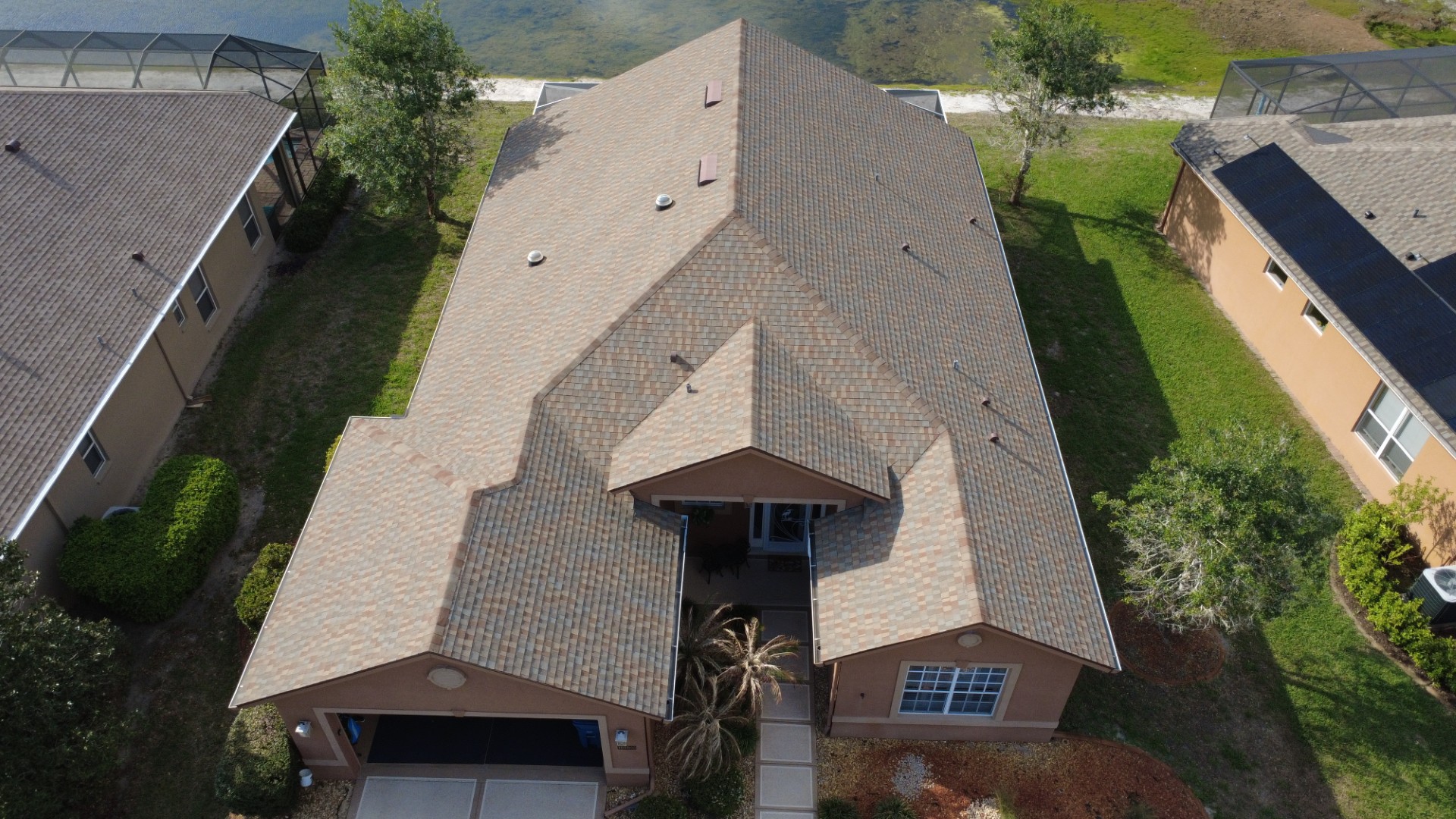 Completed gable roof replacement on a Pinellas County home