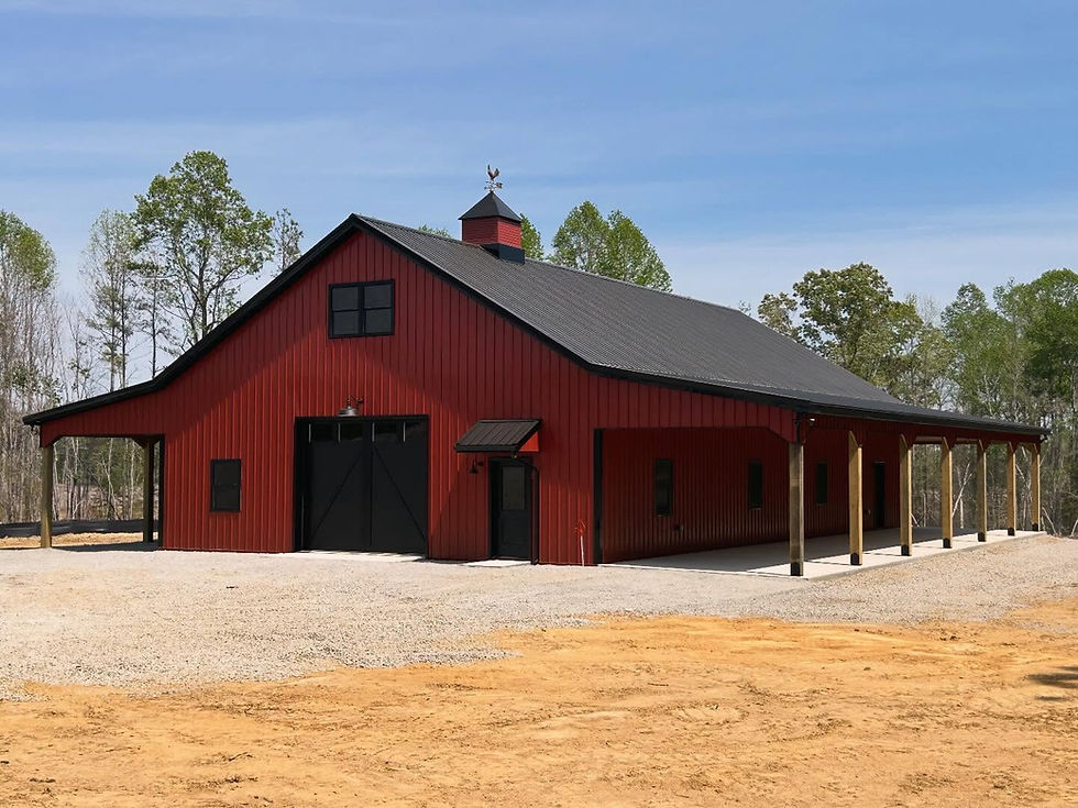 40'x72x12' with bonus loft and lean tos