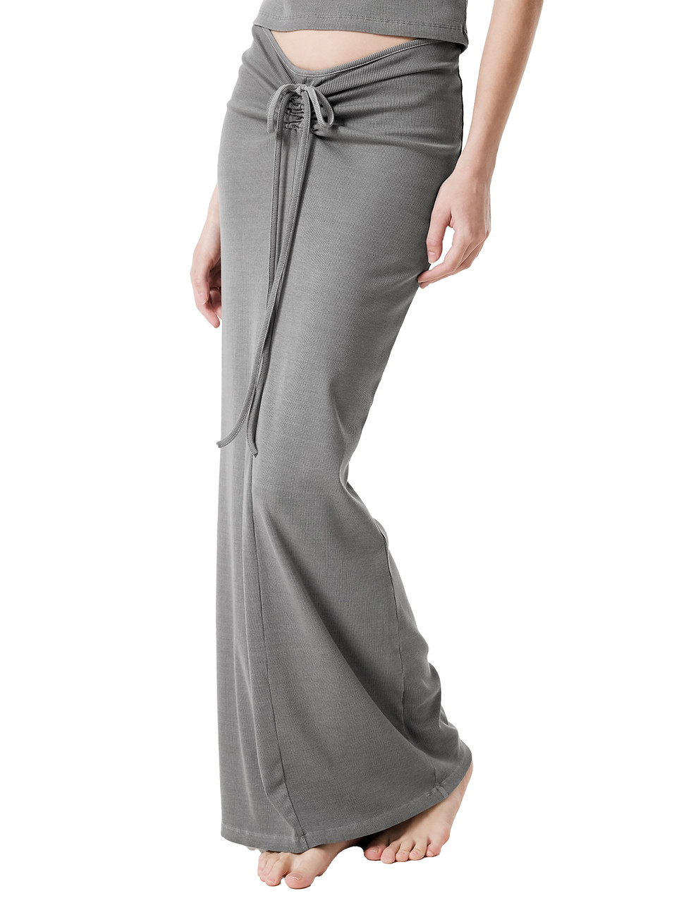 Thumbnail: Dyed Washed Drawstring Maxi Skirt