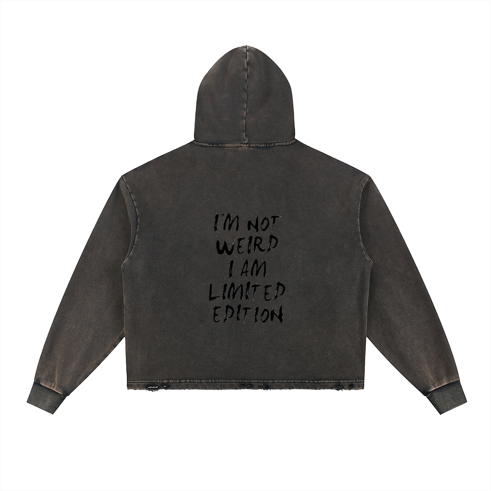 Thumbnail: Vintage Washed Frayed-Hem Hoodie