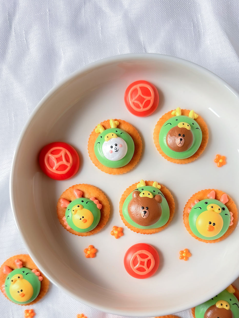 Line bear meringue candies