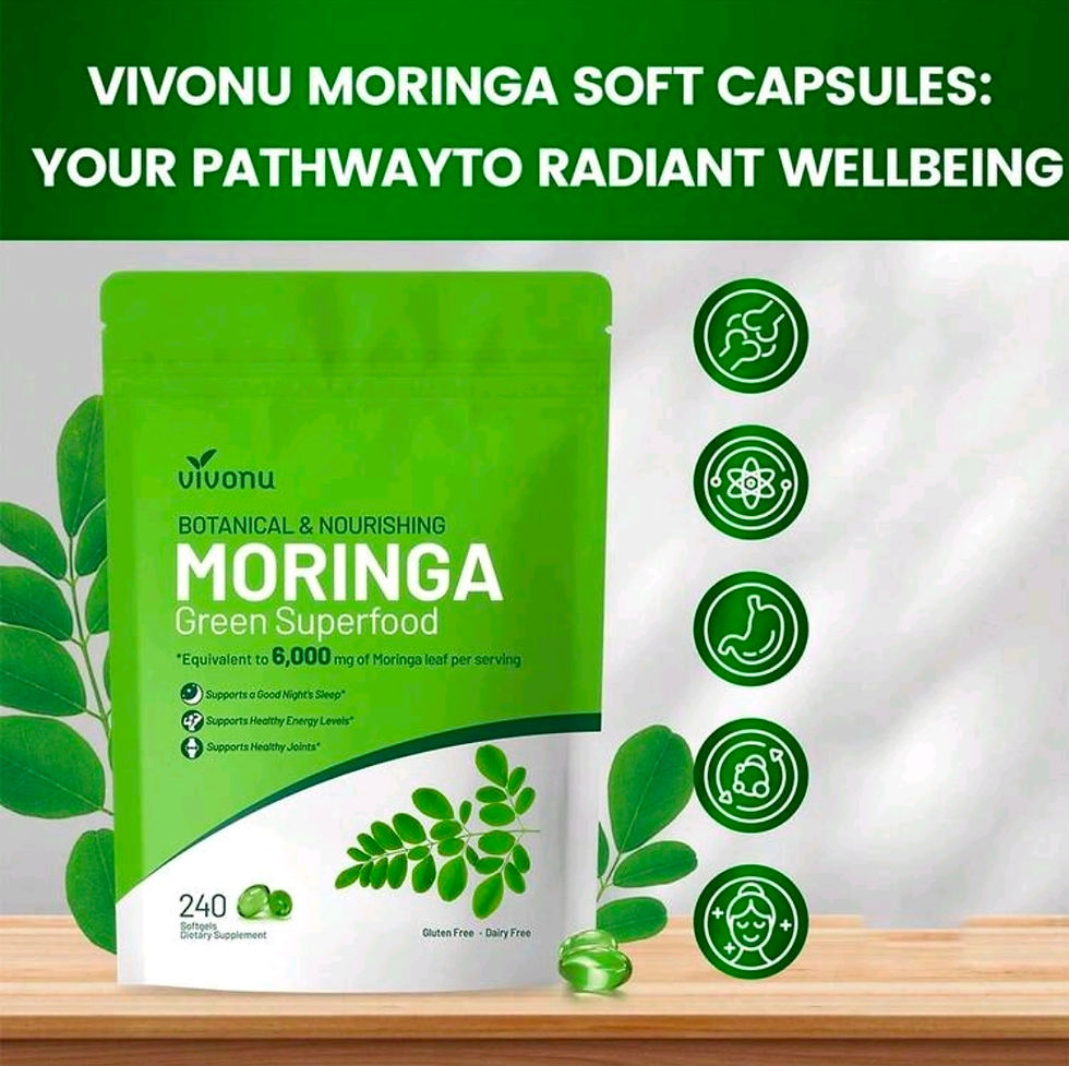 Thumbnail: VivoNu Moringa Capsules |  Pure Moringa Leaf Extracts, Energy, Skin & Gut Health